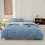 All-Cotton Two-Tone Color-Block Bedding Set